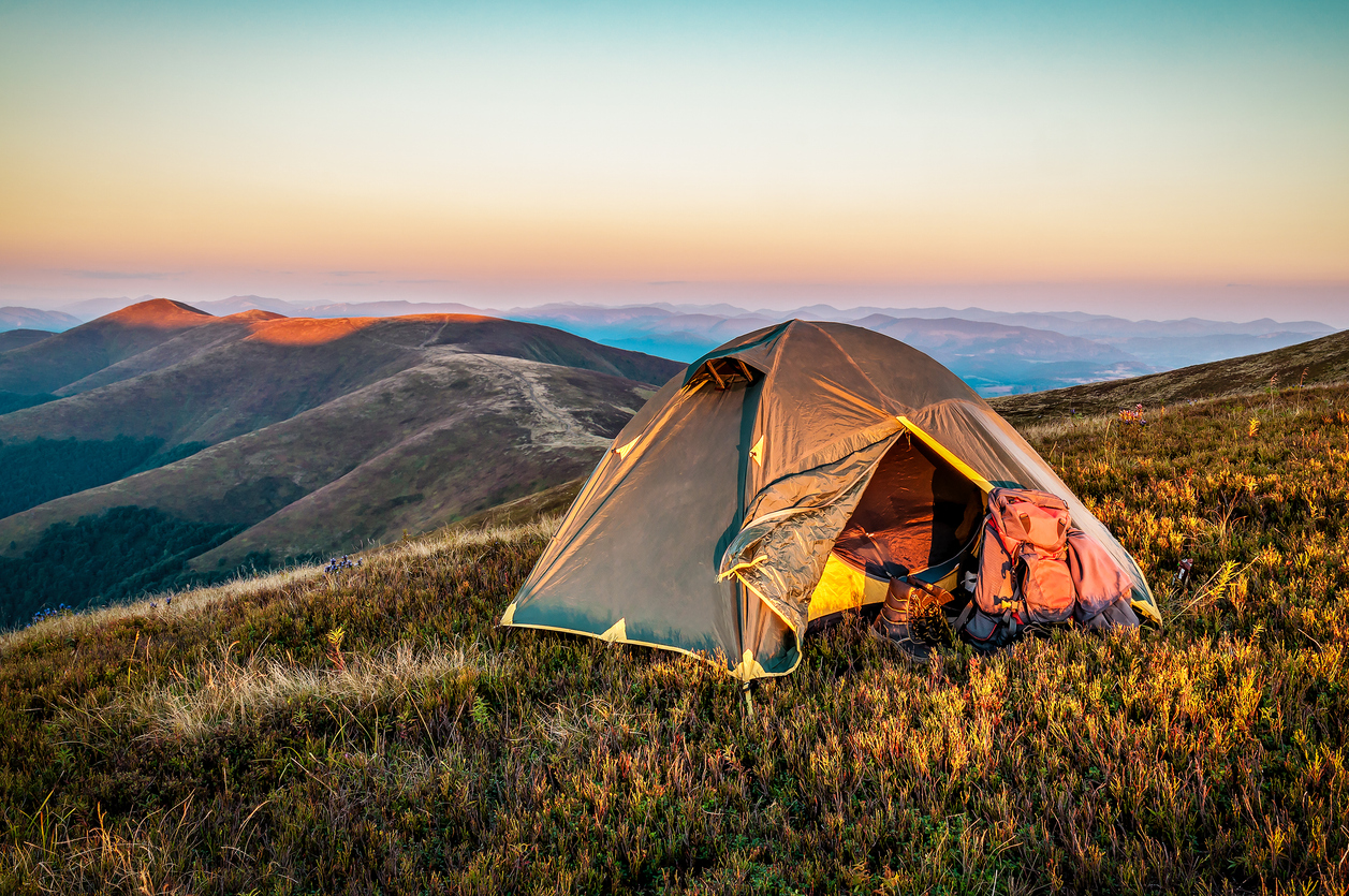 Tent at sunrise