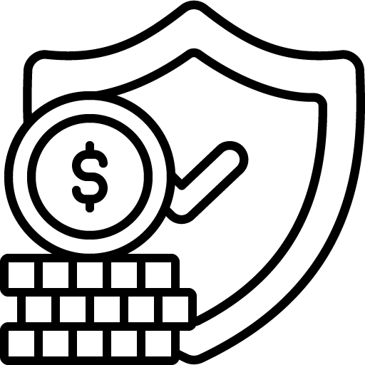 Icon representing risk management and insurance